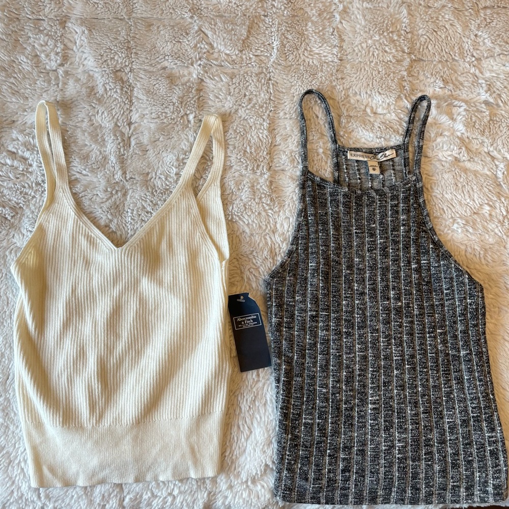 Set of 2 Crop Top Set (Abercrombie & Fitch and Express)